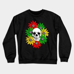 Flowers around a skull Crewneck Sweatshirt